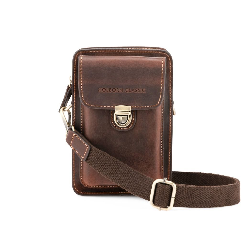 Mens TravelVault Leather Pouch