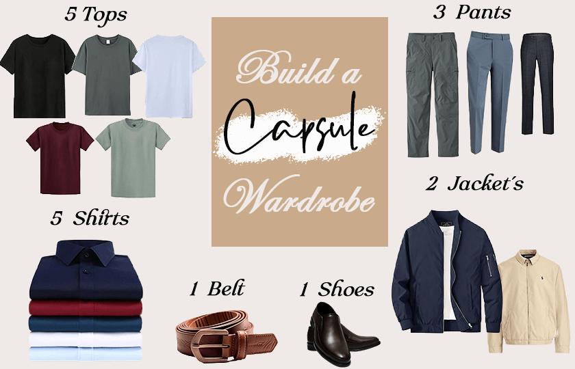 Wardrobe Declutter: 5 Tips Men Need to Know 16 Image showing how to build a capsule wardrobe for men