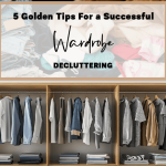 Image showing text of 5 tips for wardrobe decluttering